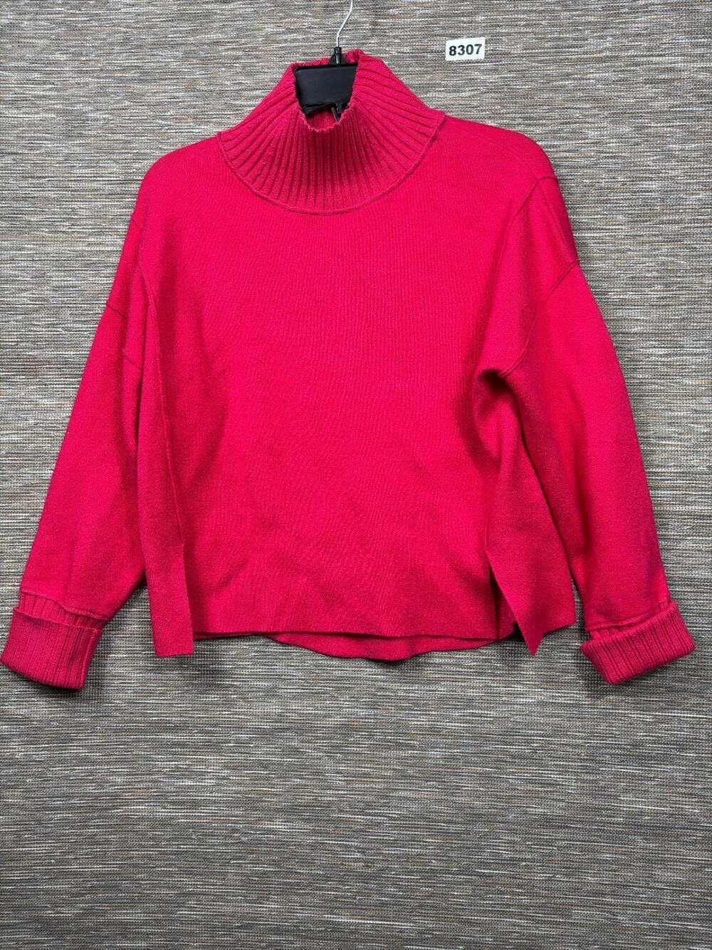 Anthropologie Maeve The Logan Turtleneck Sweater Women Size XXS Red Oversized